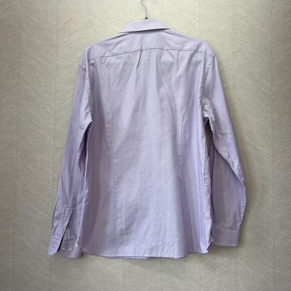 John Varvatos Slim Fit Button Front Lavender Classic Dress Shirt Mens Size 34/35 - Picture 5 of 11